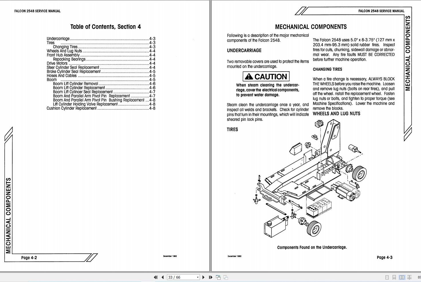 Simon Vertical Lift FALCON 2548 Service Manual 89 755007 (2)