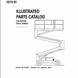 Simon Vertical Lift FALCON 2570RT Parts Manual 89 755015 (1)