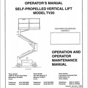 Simon Vertical Lift TV20 Operators Manual 89 750082 (1)