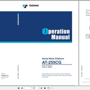Tadano Aerial Work Platform AT 255CG Operation Manual AT 255CG 1 OM4 13E 2024 (1)