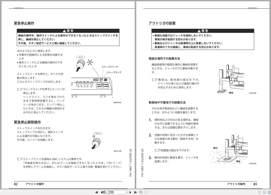 Tadano Aerial Work Platform AT 320XTG Operation Manual AT 320XTG 1 OM1 1AJ 2025 JP (2)