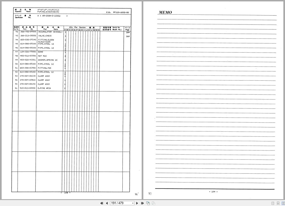 Tadano Crane AR 200M Parts Catalog AR 200M(C) 2 P 01 2000 EN JP (2)