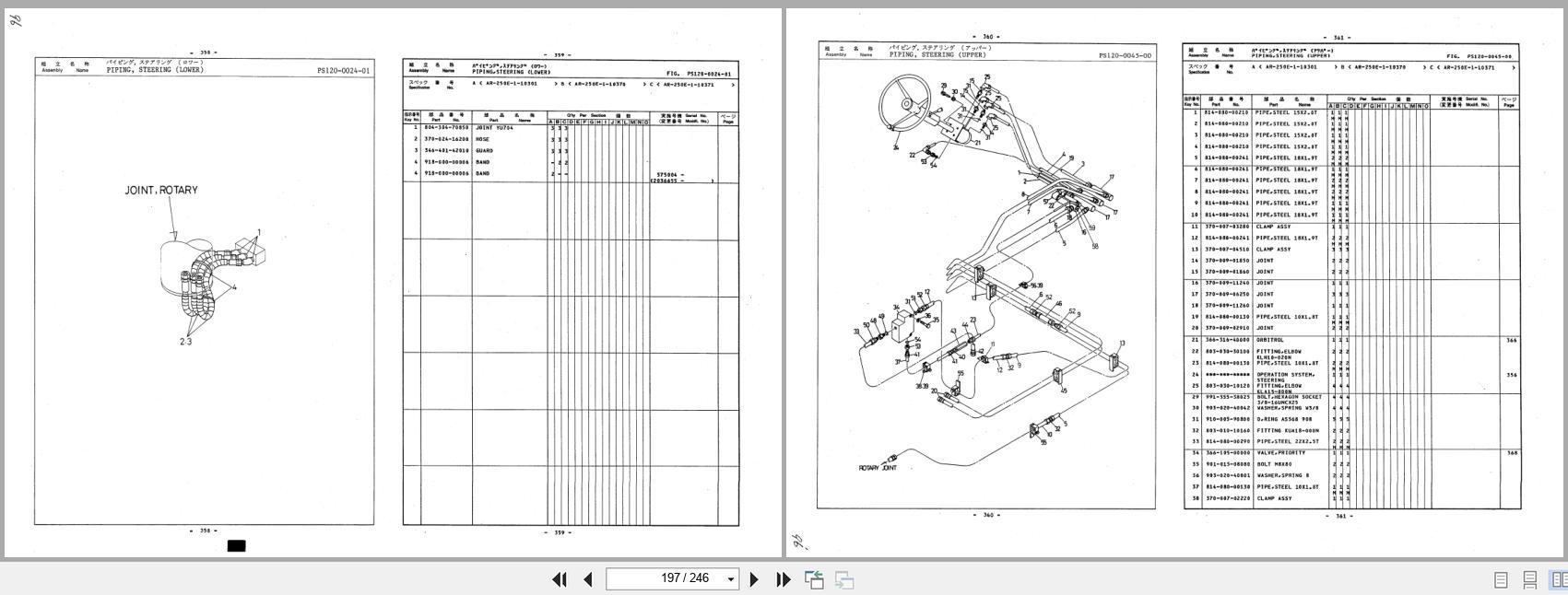 Tadano Crane AR 250E Parts Catalog AR 250E 1 P 01 2000 EN JP (3)