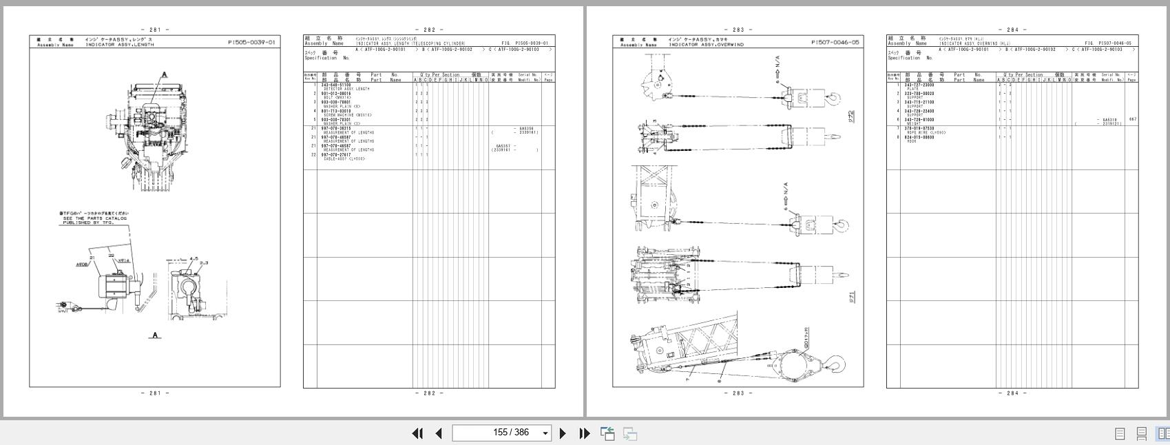 Tadano Crane ATF100G 4 Parts Catalog ATF 100G4(J) 2 P1 2EJ 2023 EN JP (2)