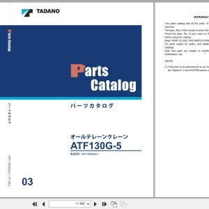 Tadano Crane ATF130G 5 Parts Catalog ATF 130G5(J) 1 P1 3EJ 2023 EN JP (1)
