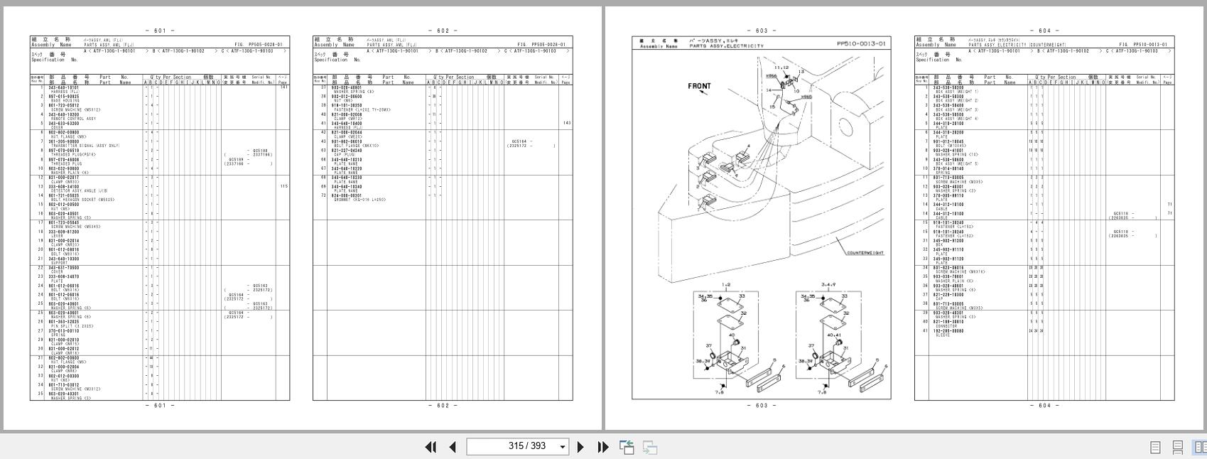 Tadano Crane ATF130G 5 Parts Catalog ATF 130G5(J) 1 P1 3EJ 2023 EN JP (3)