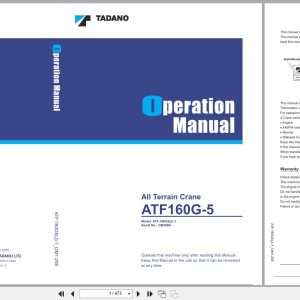 Tadano Crane ATF160G 5 Operation Manual ATF 160G5(J) 1 OM1 25E 2015 (1)