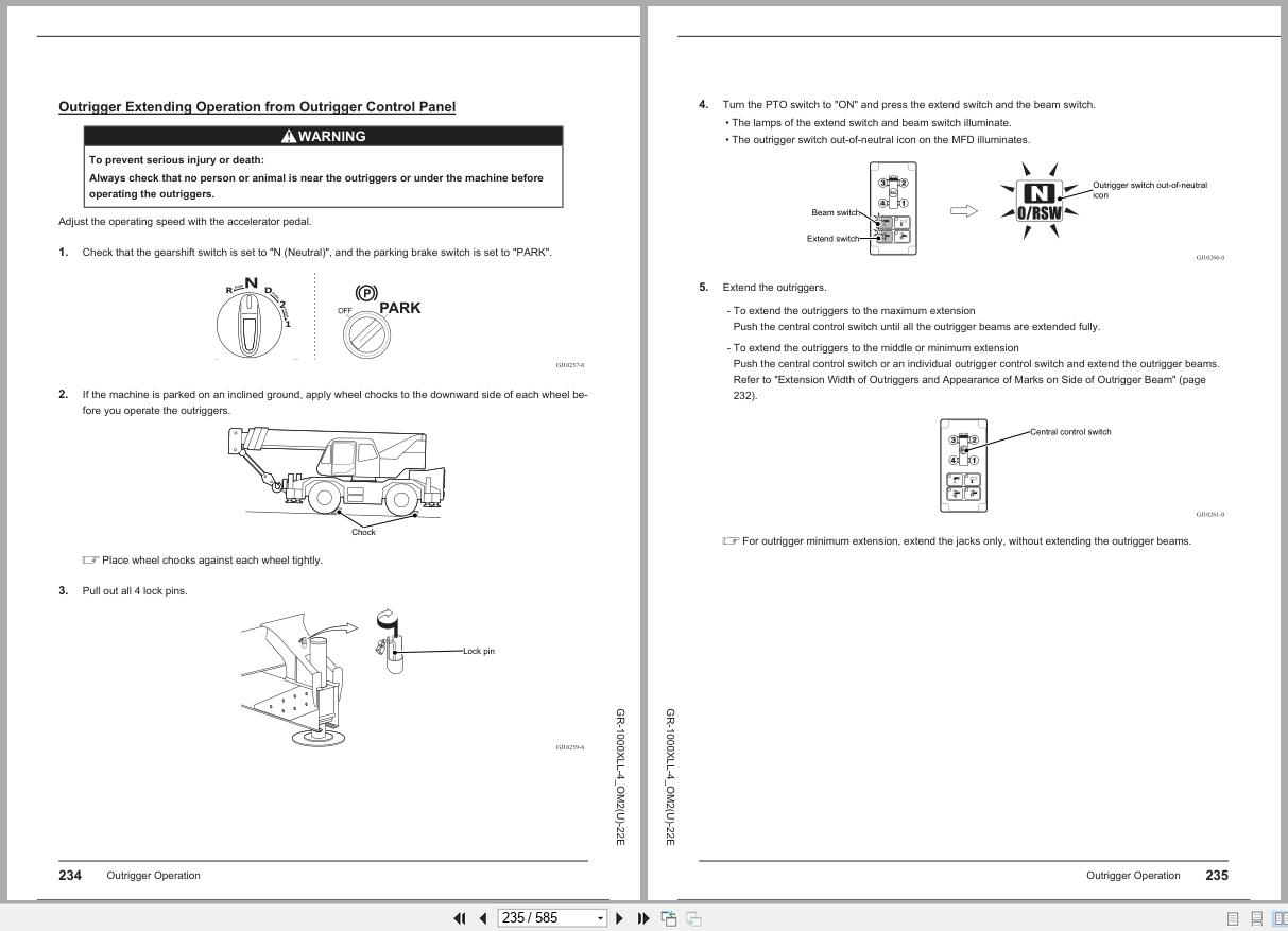 Tadano Crane GR 1000XLL 4 Operation Manual GR 1000XLL 4 OM2(U) 22E 2025 (2)