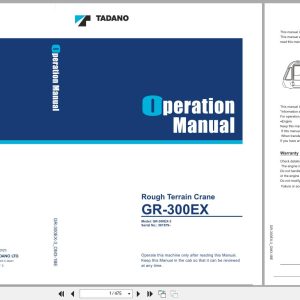 Tadano Crane GR 300EX Operation Manual GR 300EX 3 OM3 1BE 2023 (1)