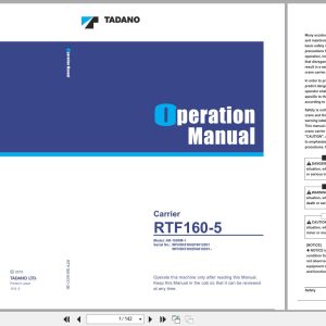 Tadano Crane RTF160 5 Operation Manual RTF160 5 O1 3E 2015 (1)