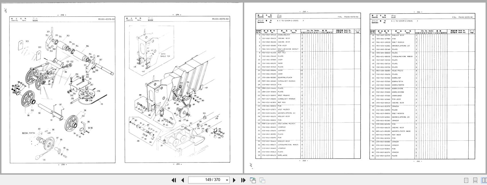Tadano Crane TG 1200M Parts Catalog TG 1200M 1 P 03 2000 EN JP (2)
