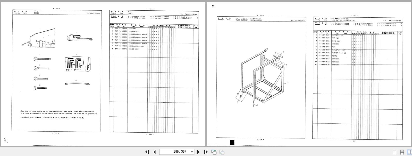 Tadano Crane TL 200E Parts Catalog TL 200E(C) 1 P 03 2000 EN JP (3)