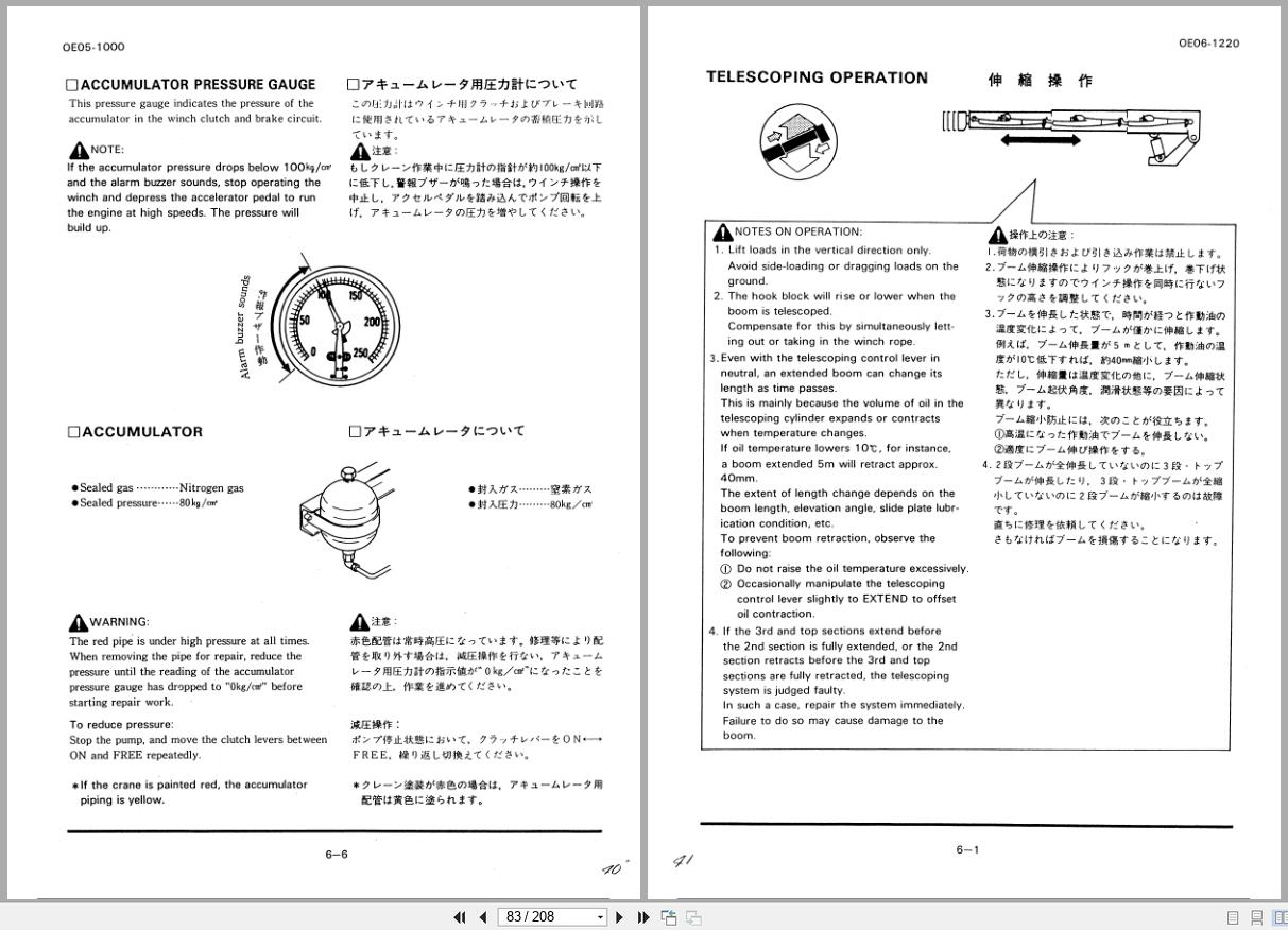 Tadano Crane TL 250E Operation and Maintenance Manual TL 250E 31 O 02EJ JP EN (2)