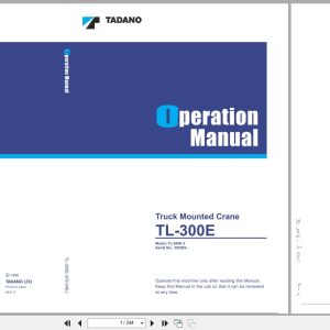 Tadano Crane TL 300E Operation Manual TL 300E 3 O 04EJ EN JP (1)