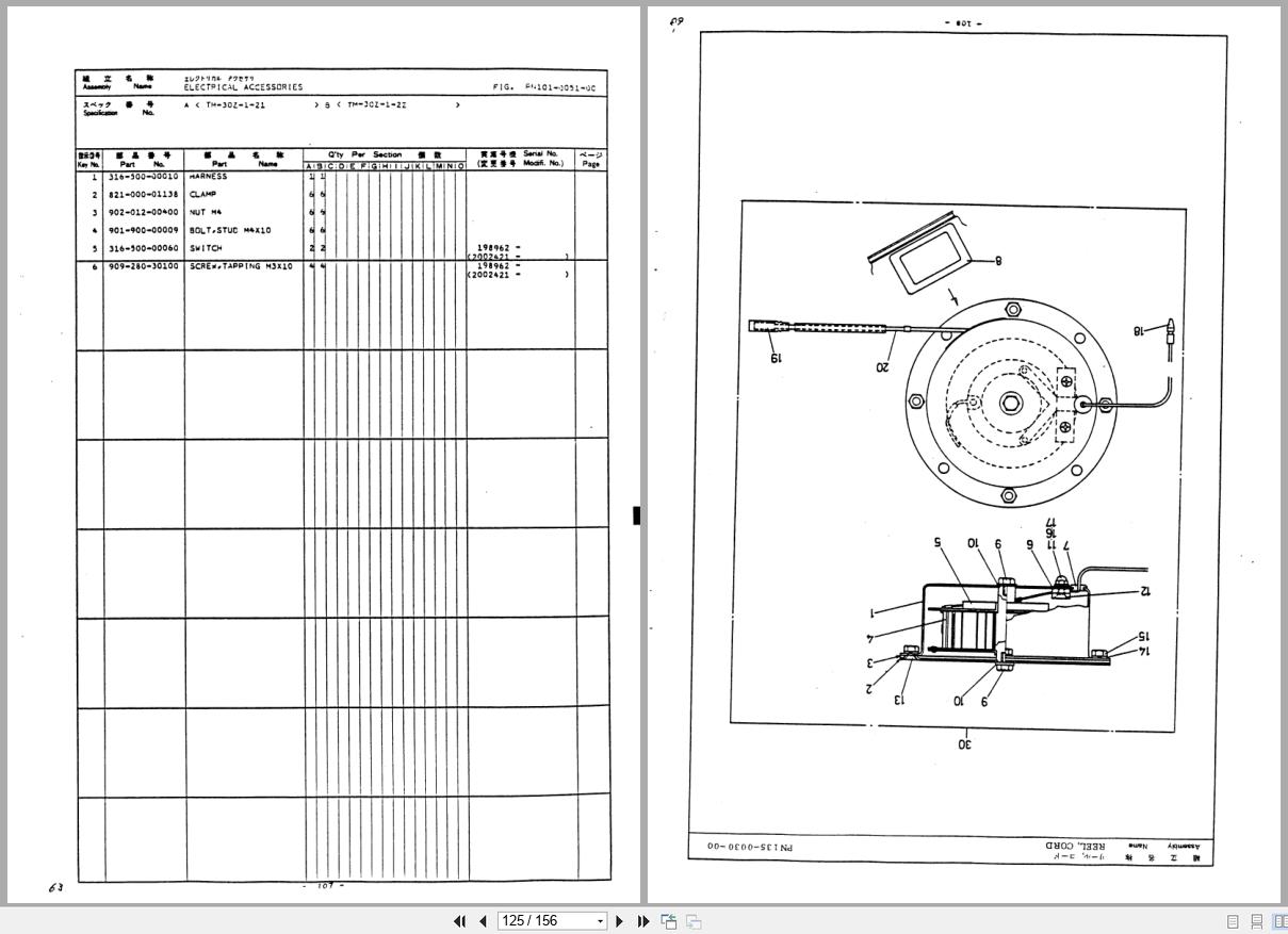 Tadano Crane TM 30Z(C) Parts Catalog TM 30Z(C) 1 P 01 2000 EN JP (3)
