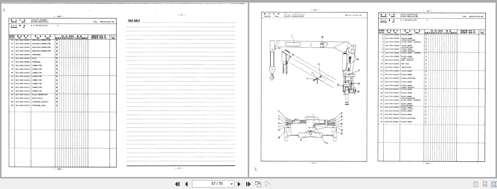 Tadano Crane TM 45Z Parts Catalog TM 45Z(N) 1 P 01 2000 EN JP (3)