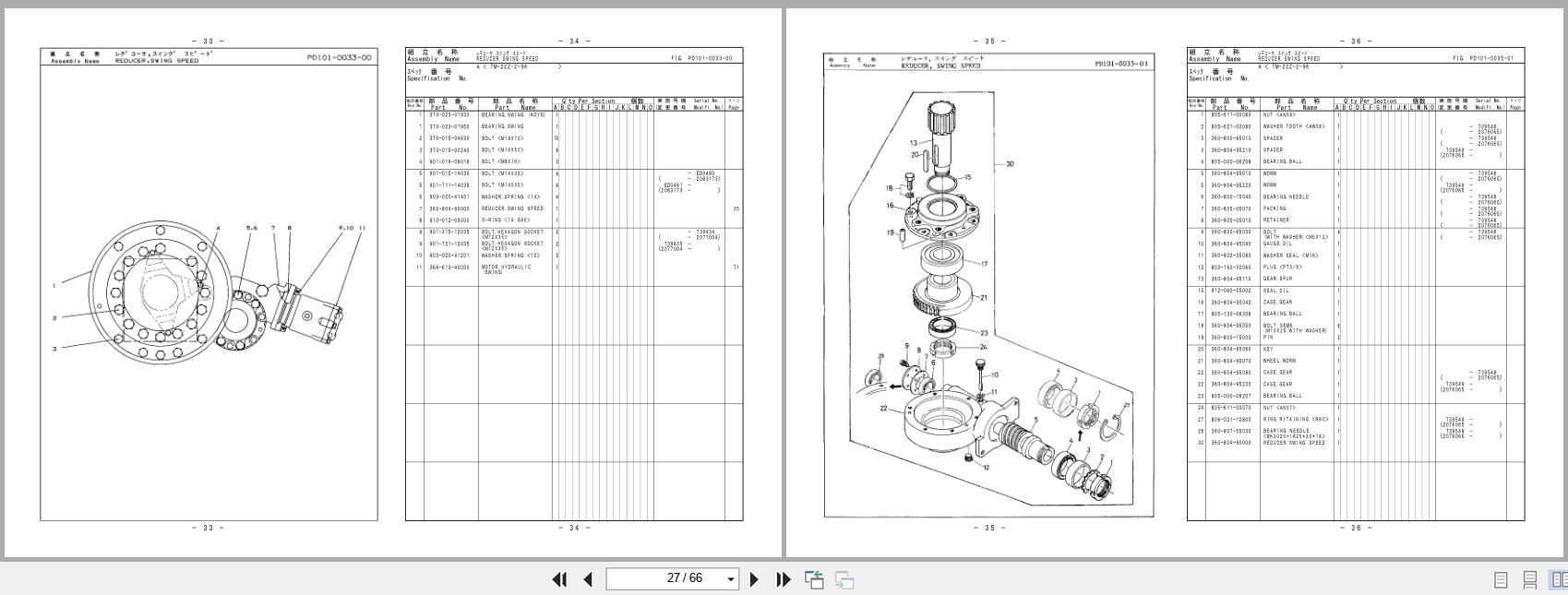 Tadano Crane TM Z220 Parts Catalog TM Z220(B) 2 P 03 2005 EN JP (2)