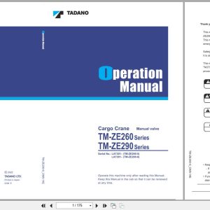 Tadano Crane TM ZE260 TM ZE290 Series Operation Manual TM ZE290 6 OM5 14E 2022 (1)