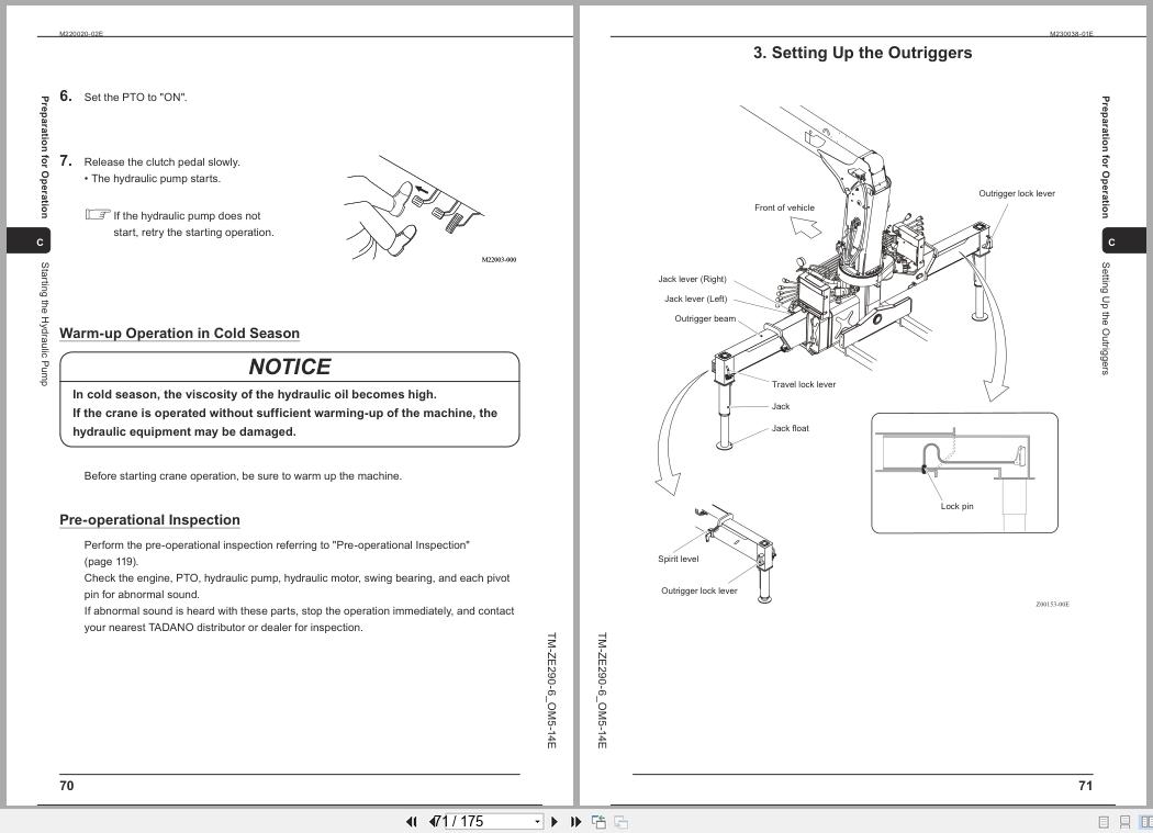 Tadano Crane TM ZE260 TM ZE290 Series Operation Manual TM ZE290 6 OM5 14E 2022 (2)