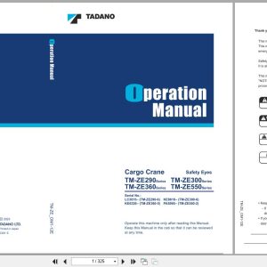 Tadano Crane TM ZE290 to TM ZE550 Series Operation Manual TM ZE OM1 12E 2023 (1)