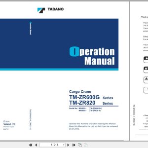 Tadano Crane TM ZR600G TM ZR820 Series Operation Manual TM ZR600G 4 OM2 31E 2024 (1)