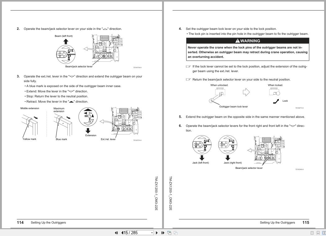 Tadano Crane TM ZX1000 TM ZX1200 Series Operation Manual TM ZX1200 1 OM3 22E 2024 (2)