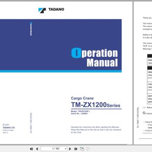 Tadano Crane TM ZX1200 Series Operation Manual TM ZX1200 1 OM2 11E 2022 (1)