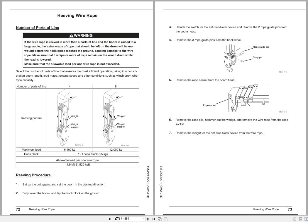 Tadano Crane TM ZX1200 Series Operation Manual TM ZX1200 1 OM2 21E 2024 (2)