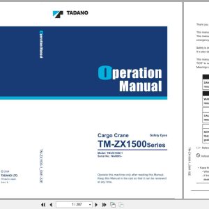 Tadano Crane TM ZX1500 Series Operation Manual TM ZX1500 1 OM1 32E 2024 (1)