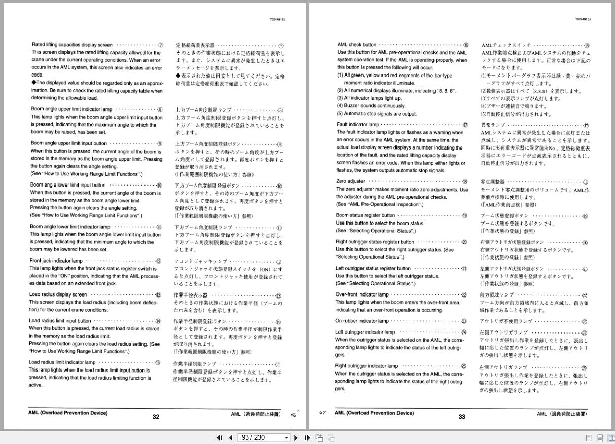 Tadano Crane TS 75M 1 Operation and Maintenance Manual TS 75M 1 O6 2EJ 2004 EN JP (2)