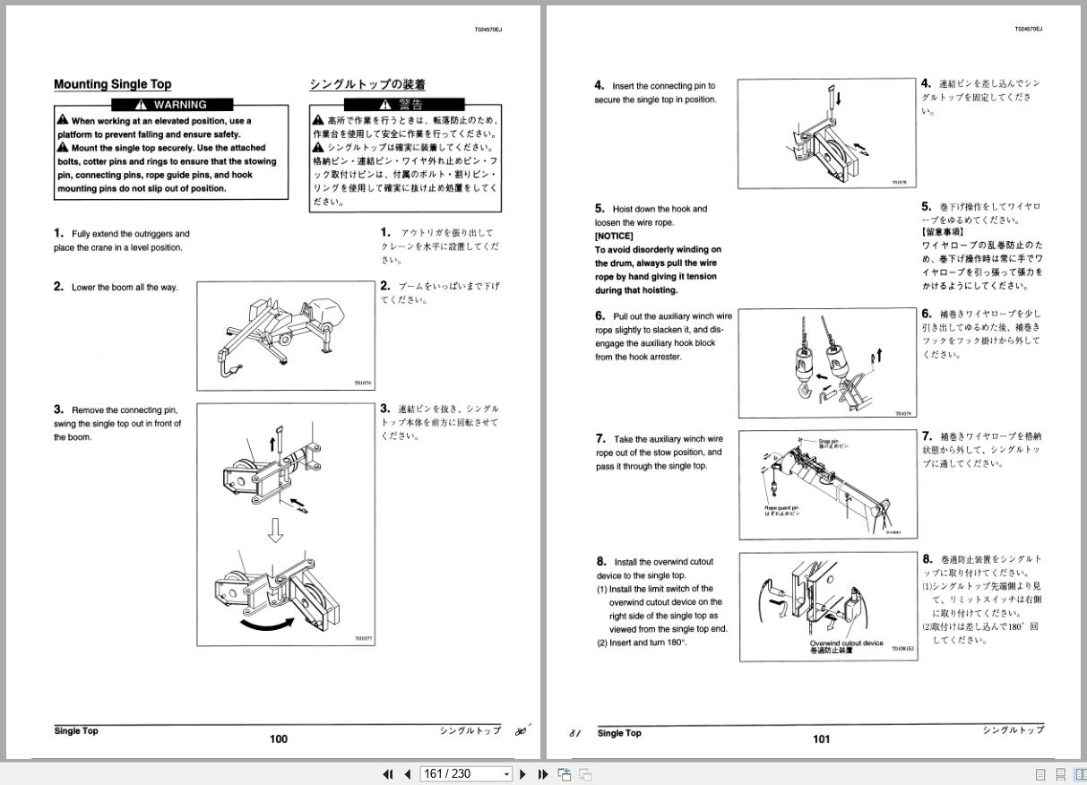 Tadano Crane TS 75M 1 Operation and Maintenance Manual TS 75M 1 O6 2EJ 2004 EN JP (3)