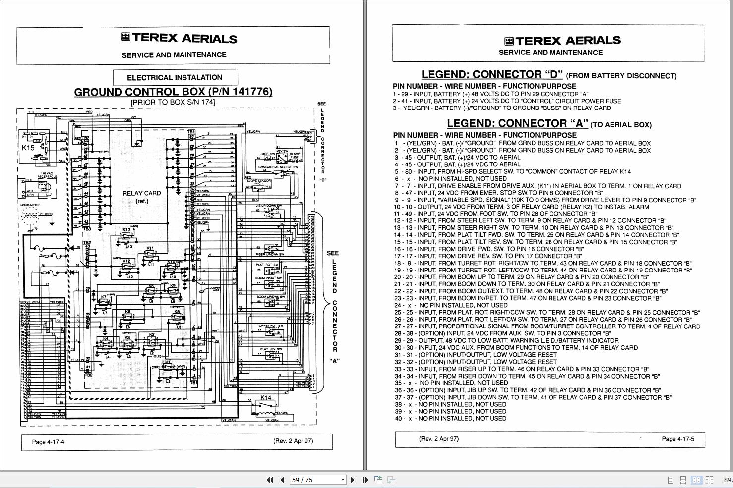 Terex Aerial Lift TA30N Service Maintenance Manual 17328 (3)