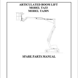 Terex Articulated Boom Lift TA33 TA30N Parts Manual 65002 0002 (1)