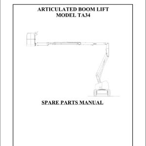 Terex Articulated Boom Lift TA34 Parts Manual 65002 0012 (1)