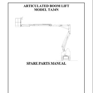 Terex Articulated Boom Lift TA34N Parts Manual 65002 0014 (1)