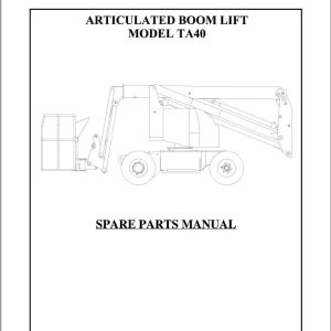 Terex Articulated Boom Lift TA40 Parts Manual 65002 0010 1 (1)