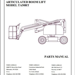 Terex Articulated Boom Lift TA50RT Parts Manual 65002 0006 1 (1)