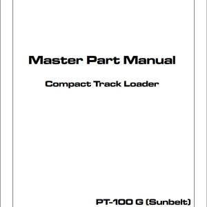 Terex Compact Track Loader PT100G Master Part Manual 2076 470 (1)