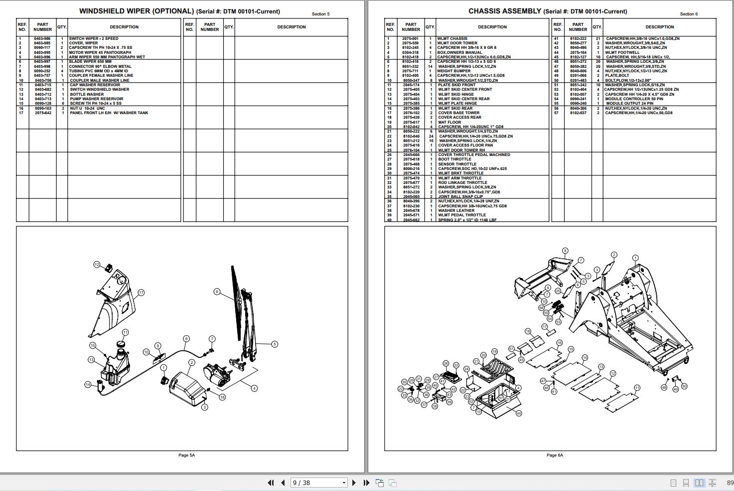 Terex Compact Track Loader PT100G Master Part Manual 2076 470 (2)
