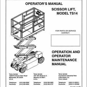Terex Scissor Lift TS14 Operators Maintenance Manual 17245 (1)