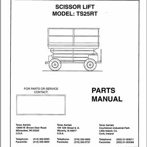 Terex Scissor Lift TS25RT Parts Manual 17269 (1)