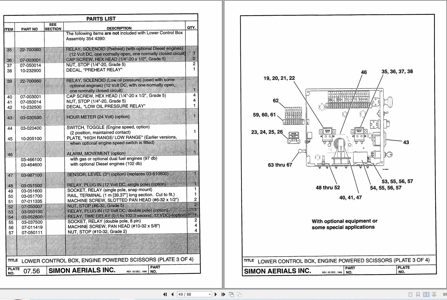 Terex Scissor Lift TS25RT Parts Manual 17269 (2)
