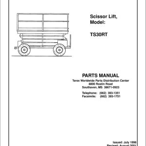 Terex Scissor Lift TS30RT Parts Manual 12261 254 (1)