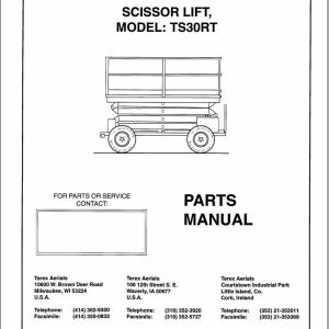 Terex Scissor Lift TS30RT Parts Manual 17270 (1)