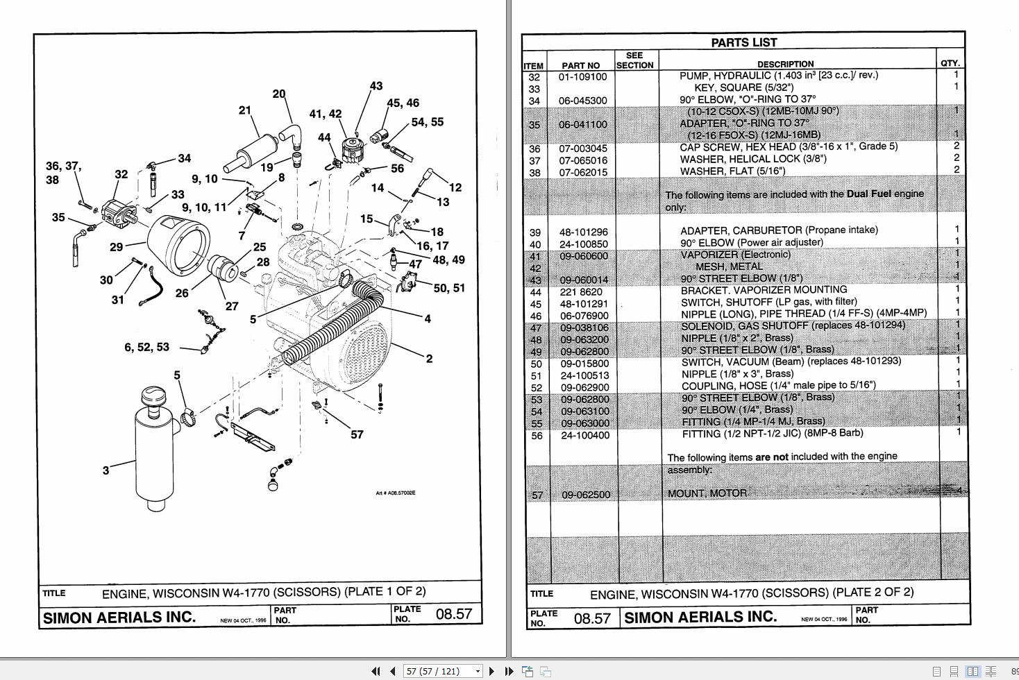 Terex Scissor Lift TS30RT Parts Manual 17270 (2)