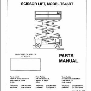 Terex Scissor Lift TS46RT Parts Manual 17272 (1)