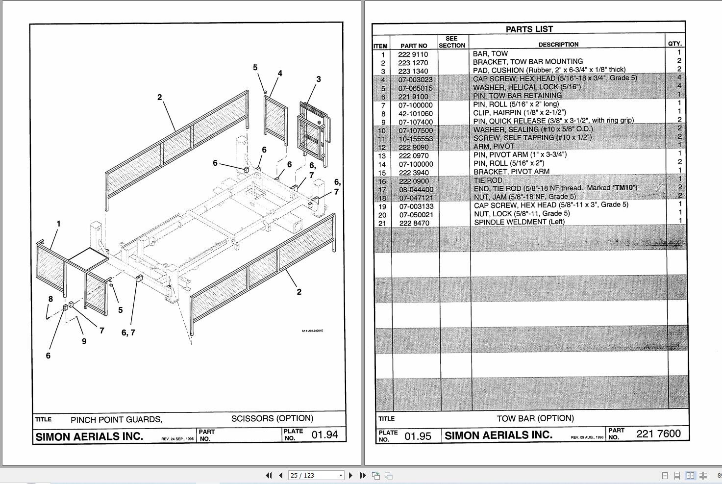 Terex Scissor Lift TS46RT Parts Manual 17272 (2)
