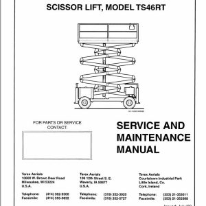Terex Scissor Lift TS46RT Service Maintenance Manual 17268 (1)