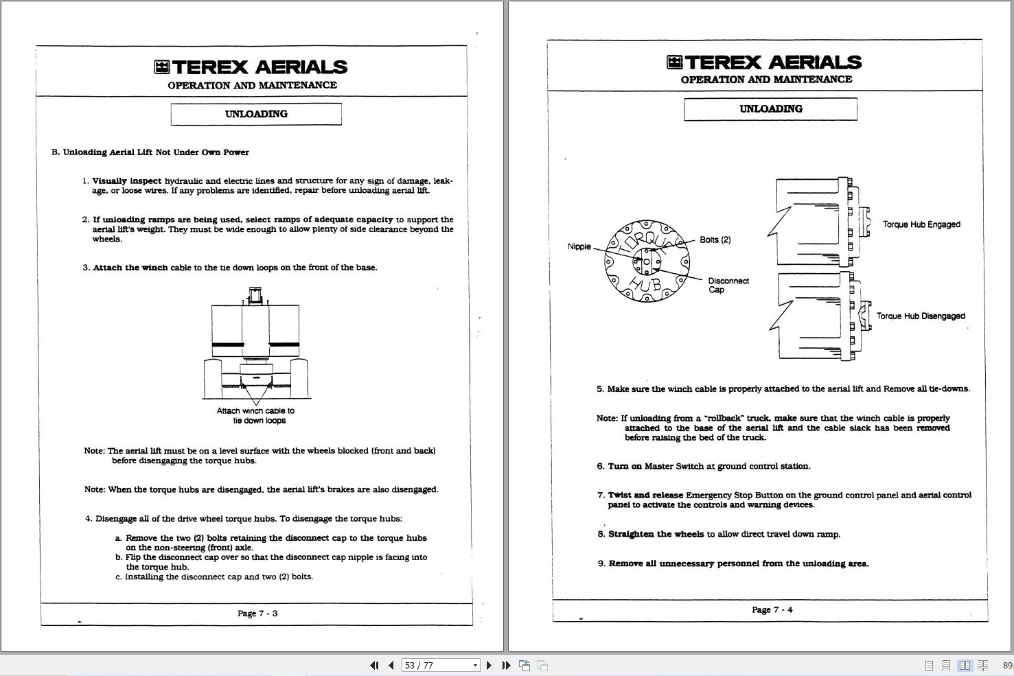 Terex Self Propelled Boom Lift TB100 TB110 Operators Maintenance Manual 17163 (2)