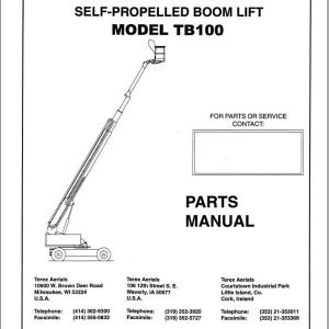 Terex Self Propelled Boom Lift TB110 Parts Manual 17164 (1)